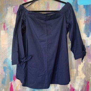 Navy off the shoulder top